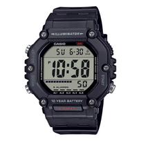 Casio AE-1600H skaitmeninis laikrodis juodas – 10 metų baterija, LED apšvietimas, AE1600H-1AV juoda
