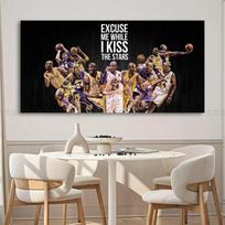 NBA Visų žvaigždžių komanda HD lipnus sieninis plakatas miegamajam/bendrabučiui 50X25【PP Poster with Adhesive Backing】