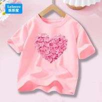 Toothless Kid T-ShirtDragon Graphic Tee,Short Sleeve Cotton Crewneck,Colorful Art Print,Daily Casual Wear, 110 pink