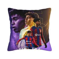 Decorative Pillow Cover Lamine Y-Yamal Merch Bed  Football Star  Throw Pillow Case Cover Square Multi Size 12x12Inch
