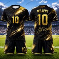 2026 Vaikų sportinis kostiumas Mbappe #10 spaudinys Marškinėliai+Šortai Rinkiniai Futbolo marškinėliai Prancūzijos gerbėjų kostiumas Sportiniai vaikiški/suaugusiųjų drabužiai 150 brown