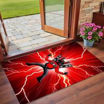 Anti‑Slip Crystal Velvet Floor Rug, Skibidi Toilet Design Carpet for Indoor Living Bedroom Home Decoration 50cmx80cm