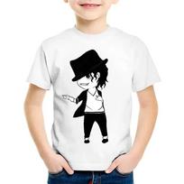 Michael Jackson Children's Rock-Themed Cartoon T-Shirt Baby And Girl Casual Summer Wear Entertainment-inspired Kids' Top 130 beige