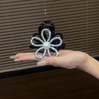 1PC Hollow Flower Grab Clip Female Medium High Sense Back Head Half Tie Hair Shark Clip sidabras