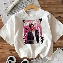 Bruno Mars' 2026 Romantic Journey T-shirt Adult Singer Bruno Mars Album Harajuku Short sleeved O-neck Casual Children's Shirt 160 white