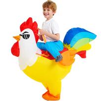 Karštas Berniukų Mergaičių Flamingo Dinzauras Pripučiamas Kostiumas Juokingas Kostiumas Helovinas Kalėdos Purimas Anime vakarėlis Cosplay Kostiumai Fit Height 105-145cm blue