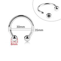 2/5/10 vnt. Meetee 15-60 mm U formos metaliniai žiedai Sagtis Dvigalvio sraigto kilpa Sagtelė maudymosi kostiumams Bikini Dekoracija Skrybėlių kabliukas Aksesuaras 2Pcs white