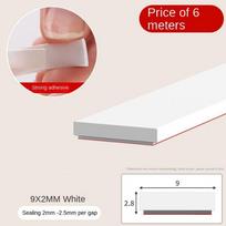New Silicone Rubber Door Seal Strip 6Meters Flexible Weatherstrip Anti Collision Self Adhesive Seal Stopper Window gray