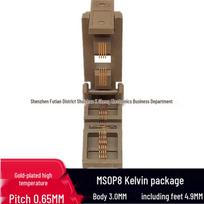 MSOP8 Kelvin Burn-in Test Socket, 0.65mm Pitch Chip Programming Socket