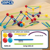 Early Education Toys Creative Fort Building Blocks Kit For Kids, Educational Building Solid Geometry Assembled Toys Gift white