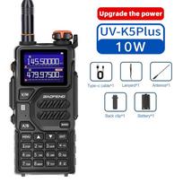 Baofeng Walkie Talkie K5Plus Handheld Triband Car Radio 10W 999CH 2500mAh FM Wireless Copy Frequency Long Range Two Way Radio