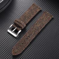 Vintažinis tikros odos laikrodžio dirželis Tweed nailoninis dirželis 18mm 20mm 22mm Greito atsegimo austas apyrankė Omega Seiko išmaniajam laikrodžiui 18mm