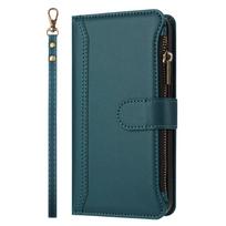 For Samsung Galaxy Note 20 Ultra Note 10 Plus 9 8 Wallet Case, RFID Blocking Case Kickstand Flip Cover Wrist Strap Card Holder For Galaxy Note 9 tamsiai žalia spalva