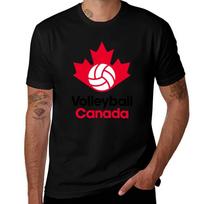Volleyball Canada T-Shirt Summer Top L black