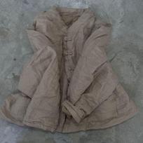 SN98 Linen Double-Layer Frog Button Cotton Cardigan One Size gray