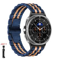 Skirta Samsung Galaxy Watch 8 40/44mm 8 Classic 46mm Metalinis Apyrankė Nerūdijančio Plieno Juosta Riešinė Verslo Laikrodžio Juosta Watch 8 Classic 46mm black