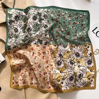 Prabangus tikro šilko skara moterims kvadratinė kaklo kaklaskarė skaros apklotai moterims foulard skaros pashmina moteriškas hidžabo bandana Real Silk 53x53cm black