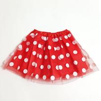 Vaikiškas purus tinklinis princesės sijonas tutu 90cm-130cm red