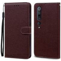 Mi10 / Mi 10 Pro dėklas Xiaomi Mi 10 dėklui Piniginė Atverčiamas Odinis Viršelis Xiaomi Mi 10 Pro dėklui Knygelės Stovas Piniginė Fundas Coque Mi 10 5G(Mi 10Pro5G) black