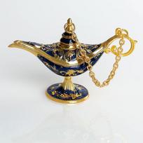 Aladino stebuklingos lempos lydinio dekoratyviniai amatai Ornamentai Statulėlė Vestuvių šventės vakarėlio namų svetainės stalo dekoracijos Amatai A6 beige