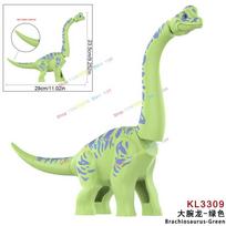 23.5CM Juros periodo dinozaurų pasaulis Pilkas Geltonas Oranžinis Rožinis Žalias brachiozauras MOC Surinkimo Statybiniai Blokeliai Dinozaurai Kaladėlės Mini Figūrėlės Žaislai