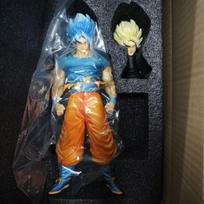 31.5cm Dragon Ball Goku Super Saiyan Blue Standing Position Anime Figure Boys Collectible Model Statue Pvc Decor Fans Gifts Toys 31.5cm gray