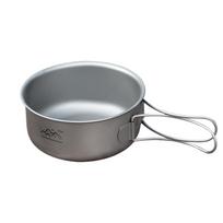 Ultralight Titanium Camping Pot Camping Frying Pan Pot Bowl Picnic Portable Cookware Outdoor Camping Traveling Cooking Supplies gray