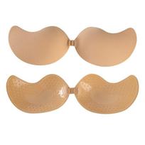 Breathable sexy invisible lingerie Goddess bra, strapless bra D cup beige