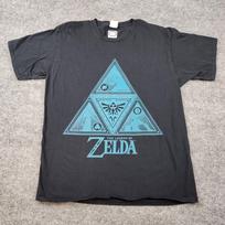 Official Nintendo Teal Ocarina of Time Legend of Zelda T-Shirt Men's Size LG Unisex T-Shirt L gray
