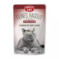 Perfecto Cat Feines Ragout, konservuotas pašaras katėms su jautiena ir kalakutiena, 100 g