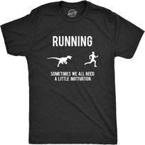 Crazy Dog Tshirts Mens Running Motivation Raptor Chase T Shirt Funny Dinosaur Tee Nerdy Graphic XXXXXL juoda