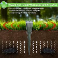 Mole Solar Powered, IPX7 Vole , Squirrel, Skunk, Mole One Size gray