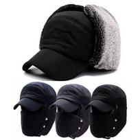 Žieminė kaukė, kailinė kepurė, ausų atvartų kepurė, aviacinė karinė kepurė Mask hat (navy) black