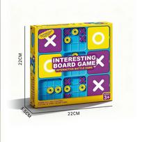 Tic Tac Toe Board Games Table Toy Logical Thinking Challenge Brain Teasers Parent-Child Interactive Strategy Toys yellow