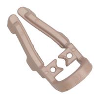 2pcs Dental Rubber Dam Clamps Rubber Barrier Clip Resin Heat Resistant Prevent Swallowing Barrier Clip beige