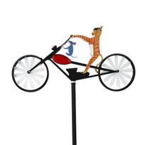 Frogs On A Vintage Bicycle Windmill Funny Frog Bike Style Suitable For Decorating Garden white