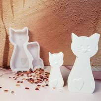 Silicone Moulds Cats Molds Handmade Epoxy Resin Molds Ornament Plasters Molds Animal Castings Molds Soap Molds CHINA white