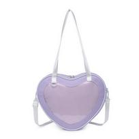 Japonijos mokyklos paauglių mergaičių JK krepšys permatomas Itabag Heart Oksfordo pečių krepšiai moterims Naujos rankinės Tote Anime ita bag Moterys S violetinė