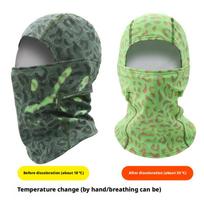 Heat-Sensitive Color Changing Face Mask Cycling Ski Thermal Hood Breathing Neck Warmer Outdoor Cycling Thermal Balaclava black