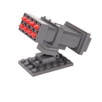 Surinkti statybiniai blokai, minifigūrėlių priedai, ginklai, kariniai žaislai