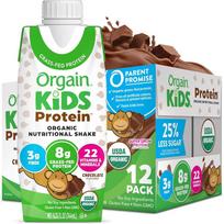 Orgain Organic Kids Nutritional Protein Shake Chocolate Healthy Kids Snack 8g Dairy Protein 3g Fiber 22 Vitamins and Minerals Soy Ingredients