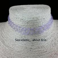 Chokerio karoliai Vintažiniai Elastingi Tatuiruotės Chokeriai Daugiaspalviai Madingi Retro Karoliai Tamprios Pintos Žuvies Gijos Gotikiniai Papuošalai gray