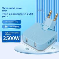 Universal Travel One-Turn Three-Plug Adapter With Usb C And Usb Charging Ports Fits 200 Countries For Intl Travel Business Trips A15