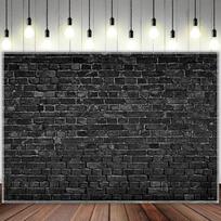 7x5ft Black Brick Wall Backdrop: Elevate Halloween, Birthdays & Photo Booths - Versatile Vintage & Horror Party Background 59×39inch/150*100cm white