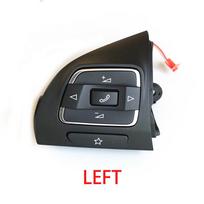 For VW Jetta MK6 VW Golf MK6 EOS Golf Plus Tiguan Touran Amarok Caddy 1PCS Steering Wheel Multifunction Button 5C0 959 537 B 538 new LEFT 1 PC gray