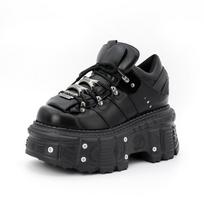 Gothic Punk Platform Boots for Women Chunky Sole Dark Style Heavy Metal Faion Boots Wholesale Direct Supply 43 juoda