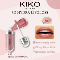 KIKO MILANO 3D HYDRA LIPGLOSS 01/35/20/32/17, 3D Glossy High Shine, Moisturizing Plumping, Lightweight Non-Sticky, Long-Lasting, 6.5ml/0.21 Fl Oz. 35 PEARLY WARM MAUVE