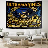 Warhammer 40k Print Tapestry, Backdrop, Easy Setup, Ideal for Bedroom, Office & Living Room, with Aesthetic Wall Hanging Decor. 100cmx150cm gray