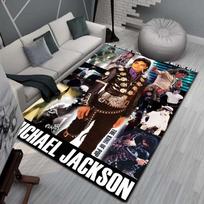 3D Fashion MJ Michael Jackson King of Pop Art Rug for Bedroom Living Room Sofa Home Doormat Decor, Large Kids Non-slip Floor Mat 40cmx60cm black