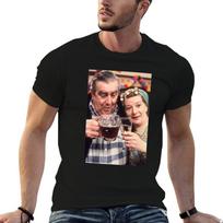 CORRIE LEGENDS HILDA AND STAN OGDEN Long TShirt Daily Casual Short Sleeve Tee Shirt 4XL black